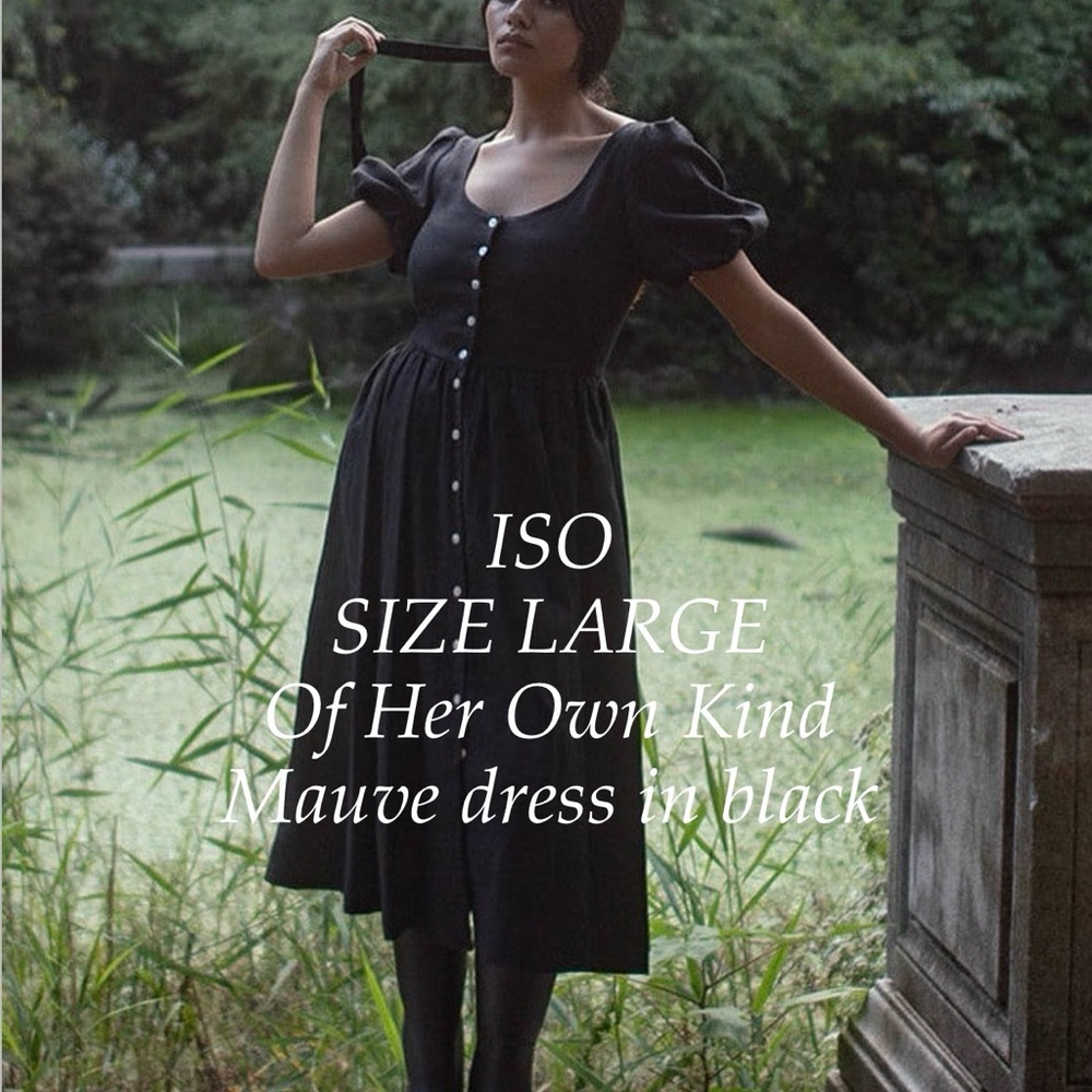 ISO Of Her Own Kind black mauve dress size large
